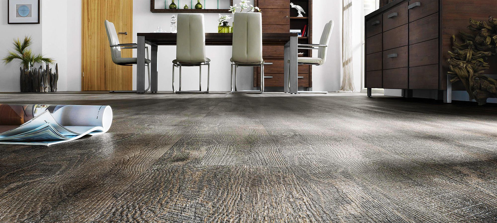 Wohnbereich mit Fokus auf den Boden